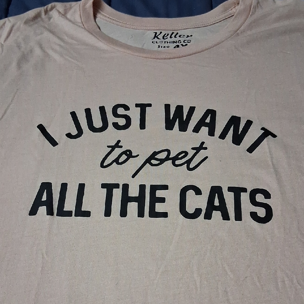 Bella Canvas Light Pink Cat Lover Tee
